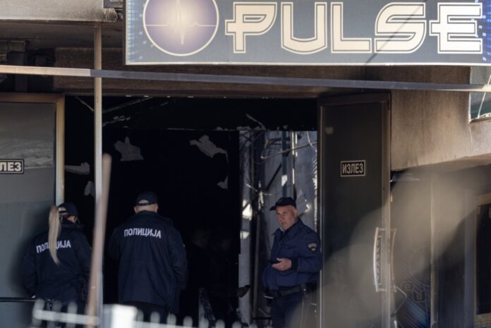 Preparations ahead of the funeral for the victims of the nightclub fire in Kocani